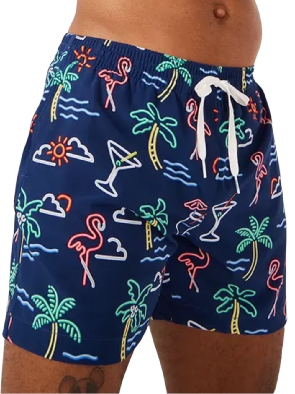 EUC Chubbies Classic Swim Trunks Neon Lights Size Small